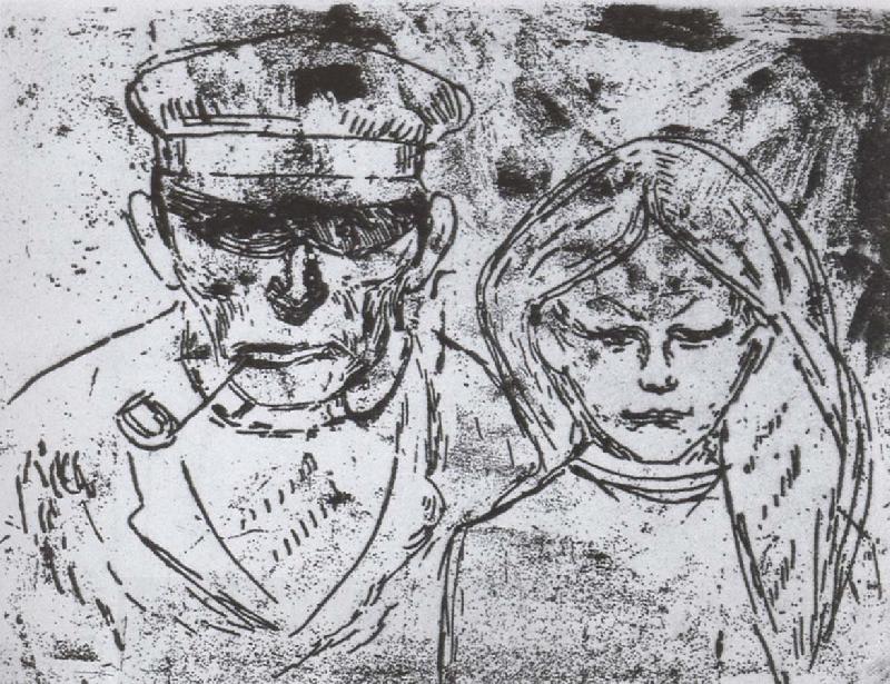 Edvard Munch Fisherman and his daughter